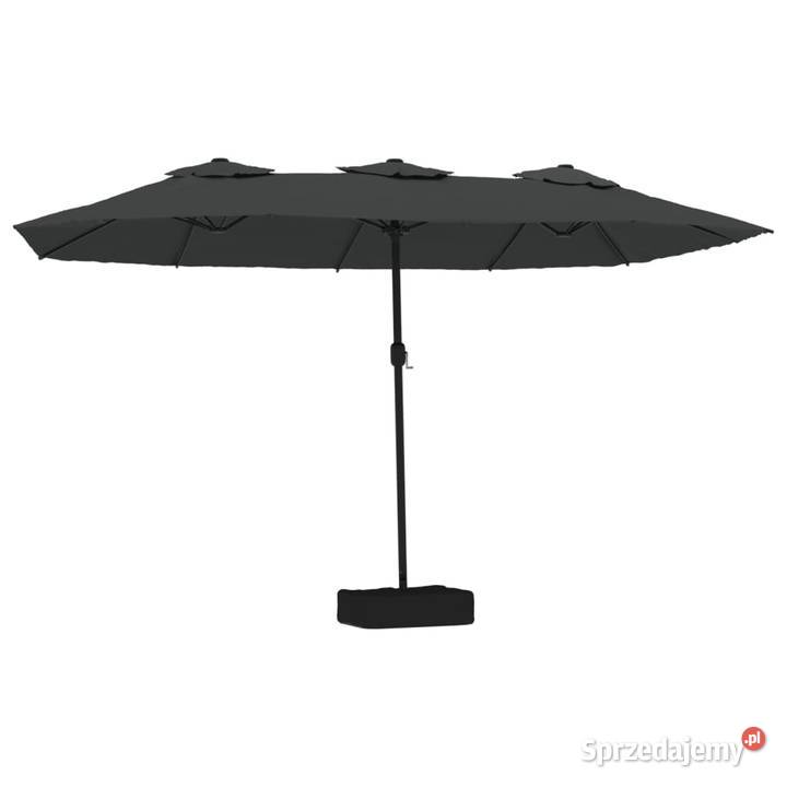 vidaXL Podwójny parasol ogrodowy z LED