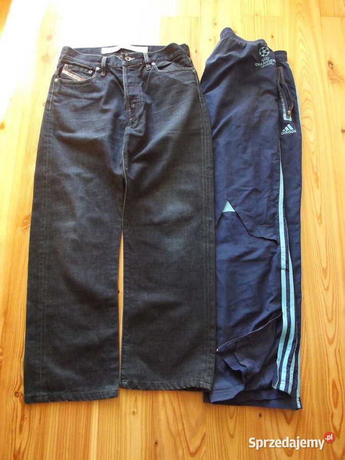 Trzy pary spodni Adidas Diesel Coockers