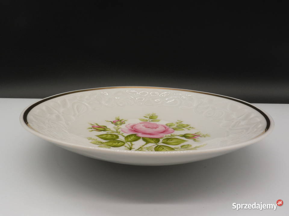 Porcelanowa pateratalerz z różą Schumann Arzberg Porcelana i szkło Raszków sprzedam
