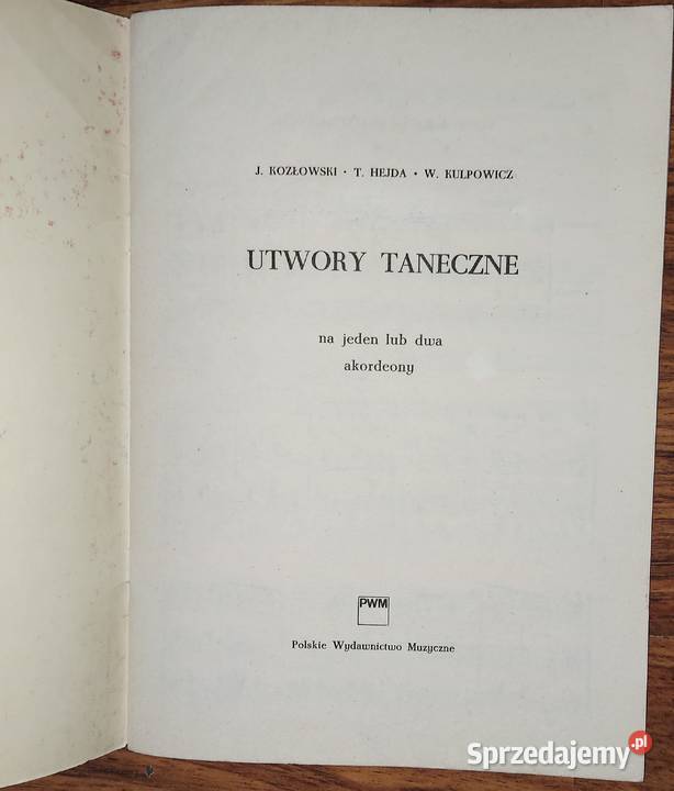 Utwory Taneczne na jeden dwa akordeony zachodniopomorskie Szczecin