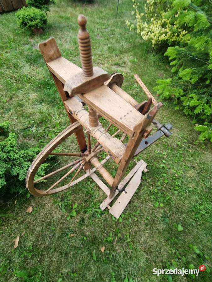 Stare drewniane koło prządki ok 10070 dekoracja Radzionków