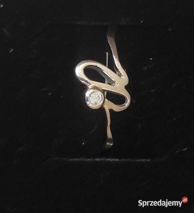 Pierścionek z brylantem 14K 585 małopolskie Kraków
