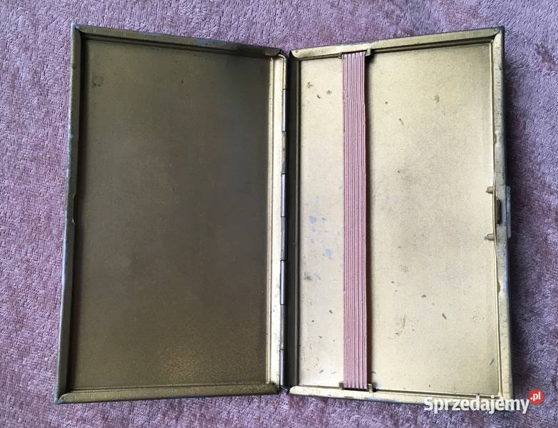 Papierośnica stara angielska chromowana Kraków