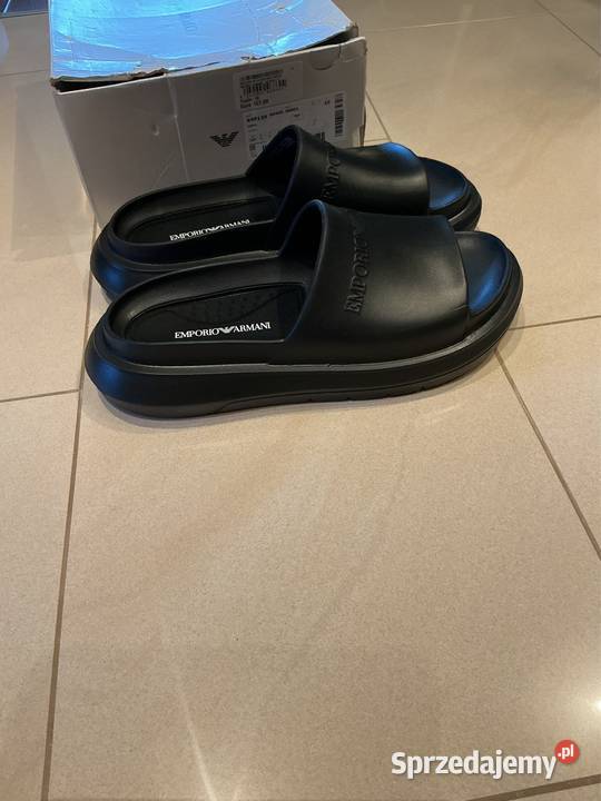 Klapki Męskie Czarne Emporio Armani 44 Nowe lubuskie Nowa Sól