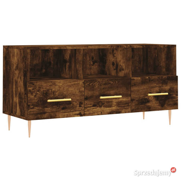 Szafka pod TV przydymiony dąb 102x36x50 WM829025 Warszawa