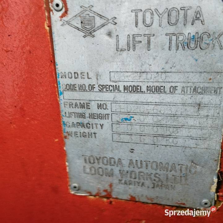 Wozek widlowy uszkodzony Toyota diesel Boronów