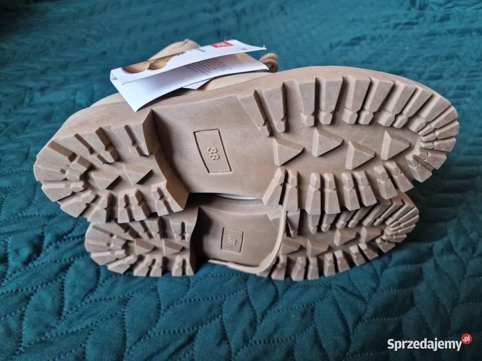 Nowe Botki damskie Cleve rozmiar 38 brązowebeż inna Półbuty dolnośląskie Wrocław