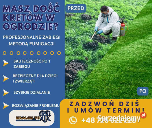 Odławianie i odstraszanie kretów Ochrona Jaworzno