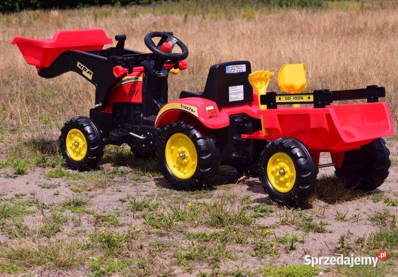 TRAKTOR NA PEDAŁY Z PRZYCZEPĄ I ŁYŻKĄ TR3005 Toruń