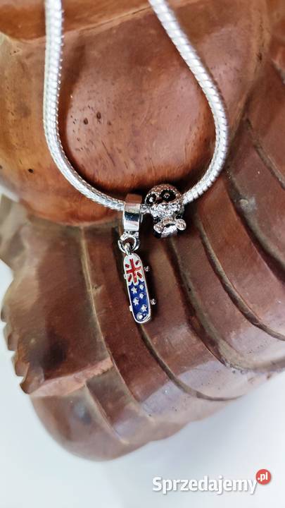 Srebrna bransoletka modułowa z zawieszkami mazowieckie Warszawa