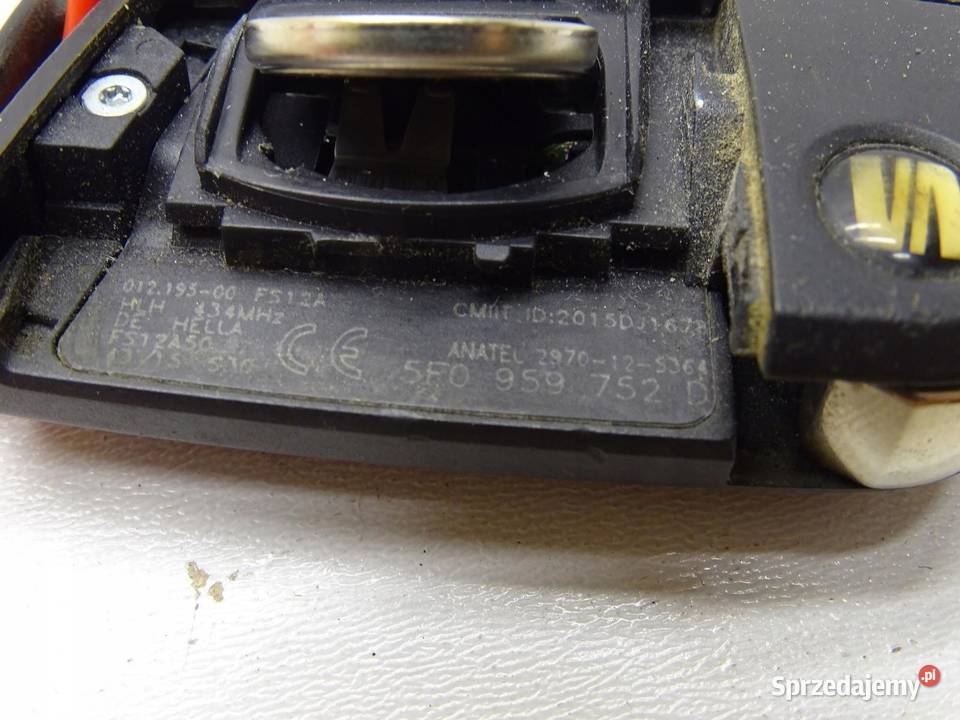 KLUCZYK PILOT 5F0959752D 434 Mhz VW GOLF VII Zamki, wkładki i kluczyki Części samochodowe
