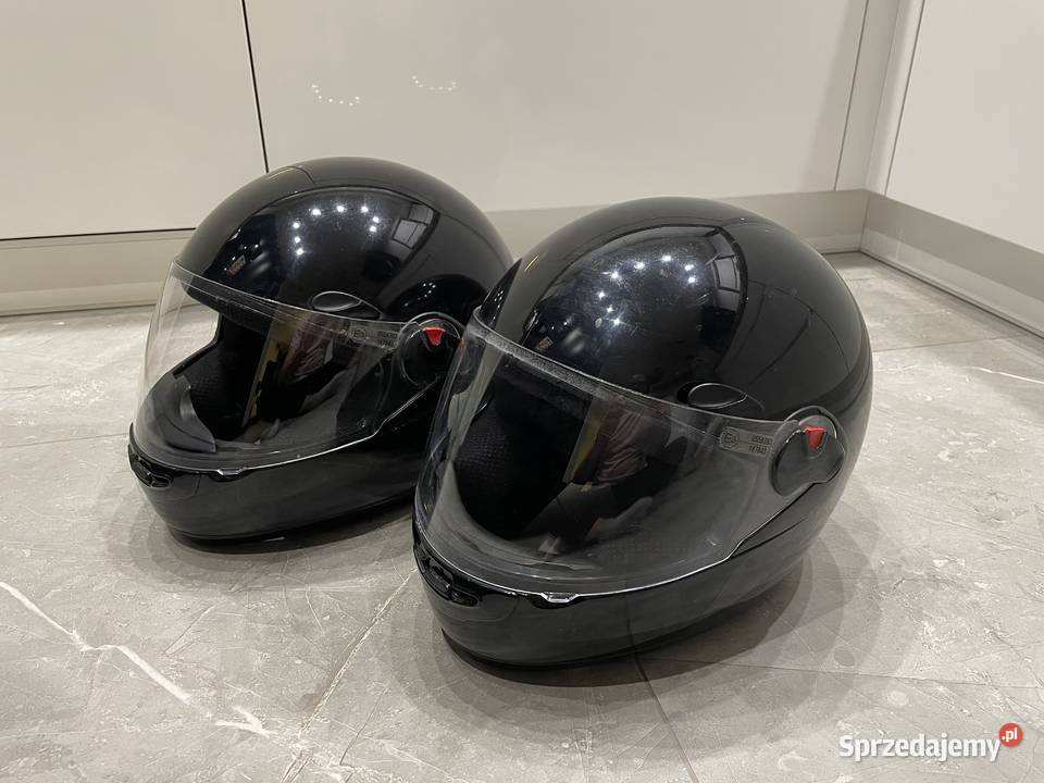 Kaski Motocyklowe 2 sztuki czarne Kaski Inowrocław sprzedam