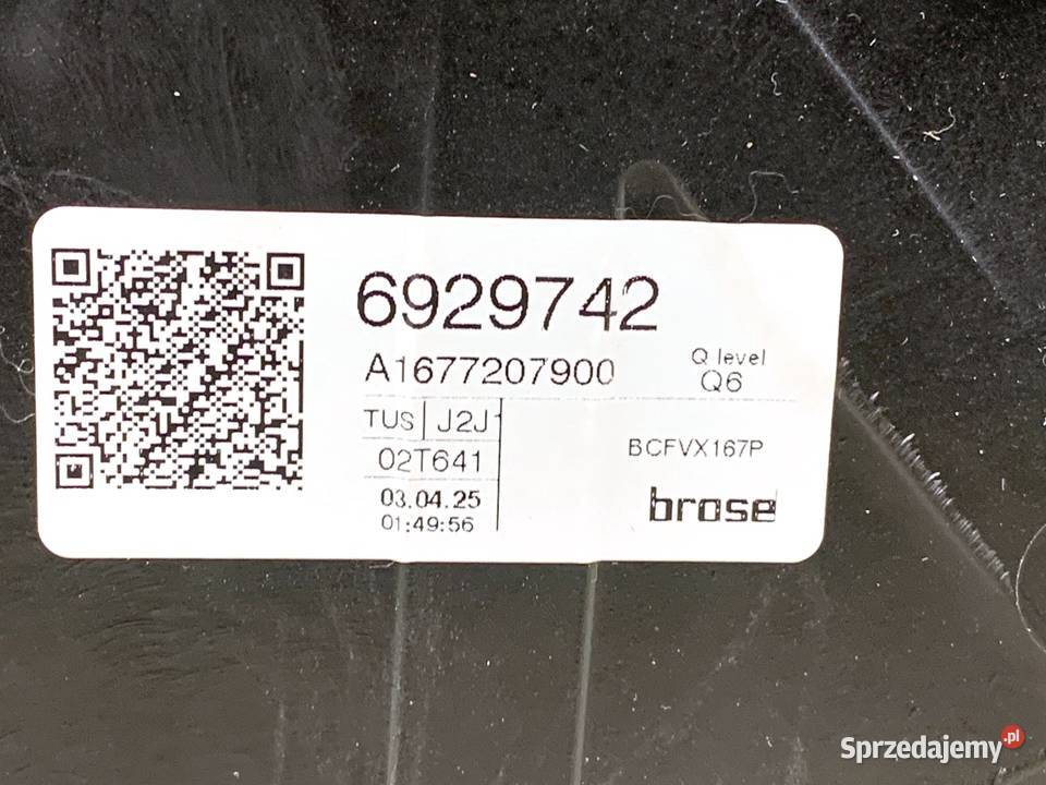 PODNOŚNIK SZYBY LEWY PRZÓD MERCEDES GLE osobowe