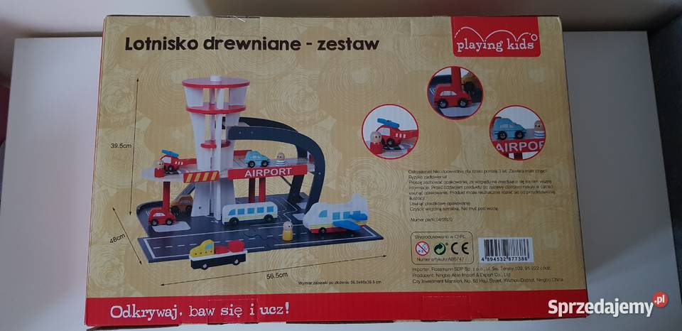 Nowe lotnisko drewniane zestaw zabawka Warszawa