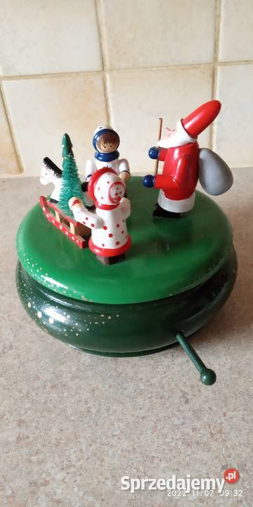 vintage świąteczna pozytywka Pozostałe Antyki, Sztuka, Kolekcje Nowy Targ sprzedam