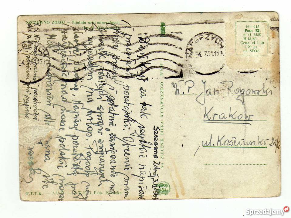 SZCZAWNO ZDRÓJ PIJALNIA WÓD POCZÓWKA CZARNO Krynki sprzedam