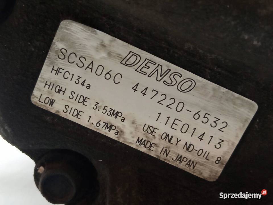 SPRĘŻARKA KLIMATYZACJI 4472206532 14 D4D Toyota Rok produkcji 2004