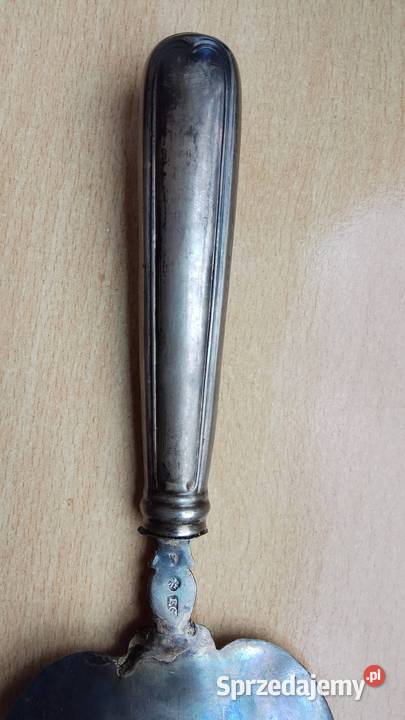 Srebrna Ażurowa łopatka do ciasta tortu lata 80 Nakło nad Notecią