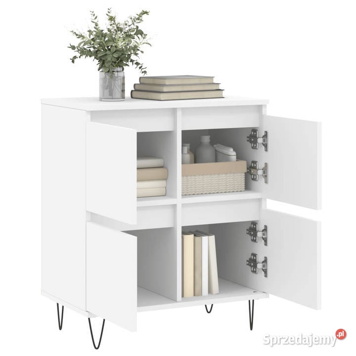 Komoda biała 60x35x70 materiał drewnopochodny Komody
