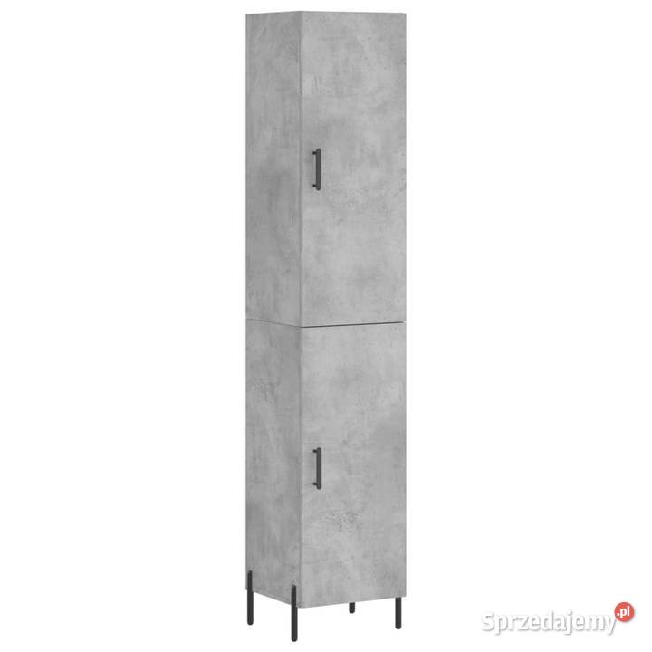 Wysoka szafka szarość betonu 345x34x180 Warszawa