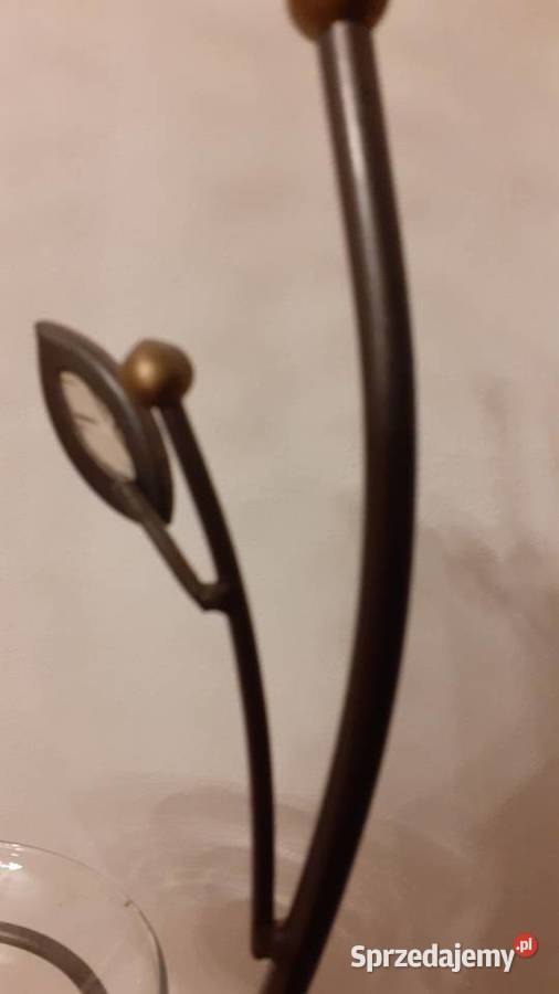 Świecznik metal i szkło zachodniopomorskie Szczecin