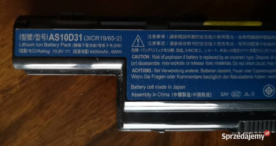 Oryginalna bateria z laptopa Acer Aspire 5741 G