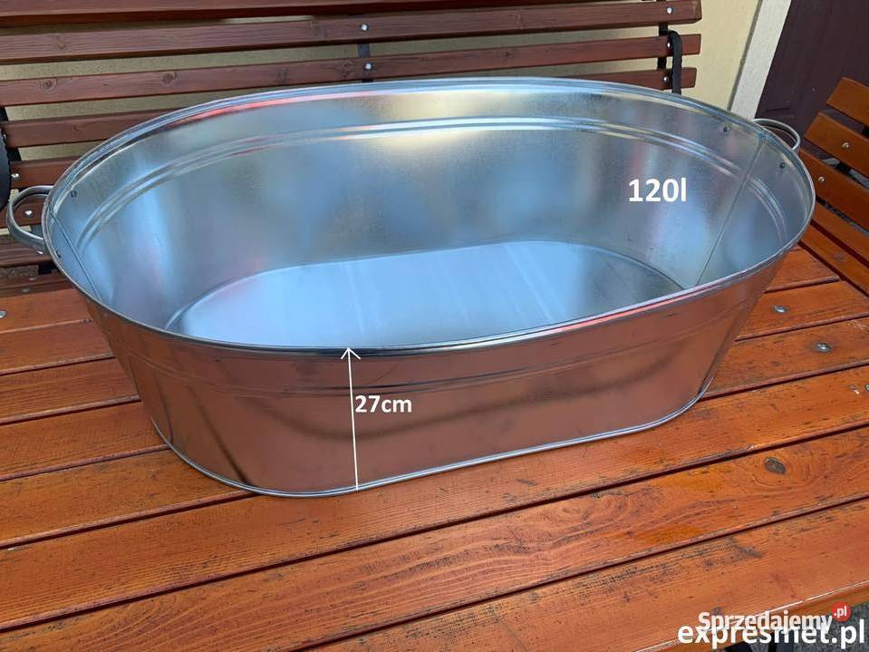 Piękna wanna 65L ocynk Misa balia ocynkowana Rzeszotary