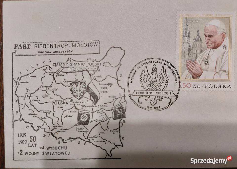 Seria kopert z Ojcem Św Janem Pawłem II Filatelistyka wielkopolskie