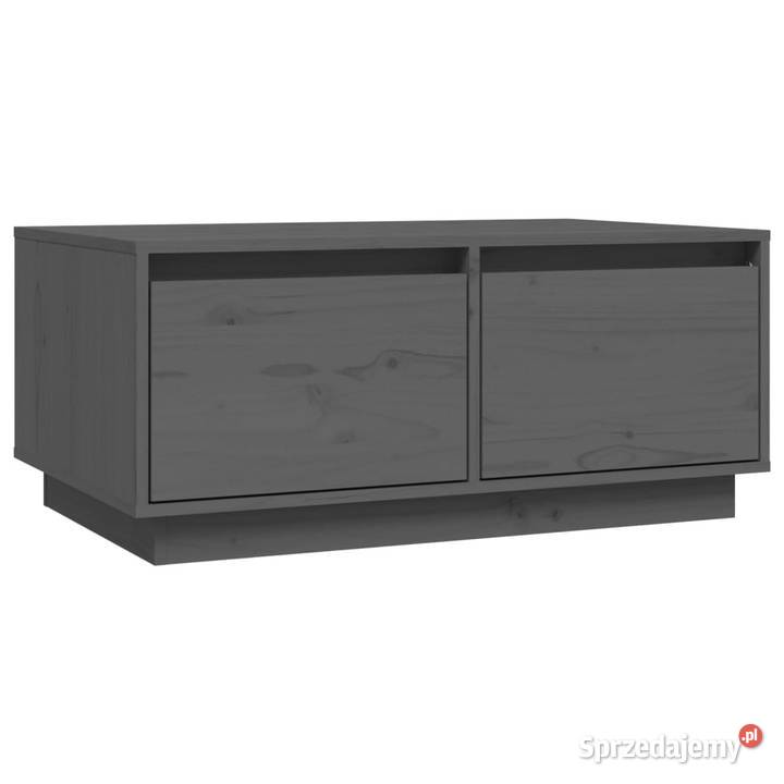 Stolik kawowy szary 80x50x35 lite drewno sosnowe