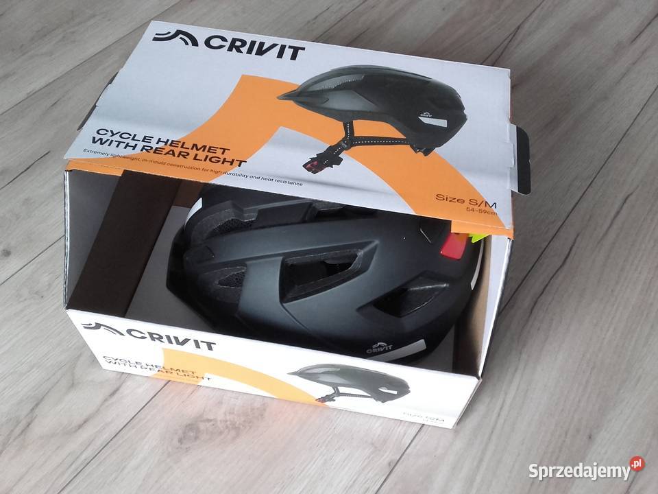 Kask rowerowy CRIVIT z tylną lampką rozmiar SM Kaski i odzież Bydgoszcz