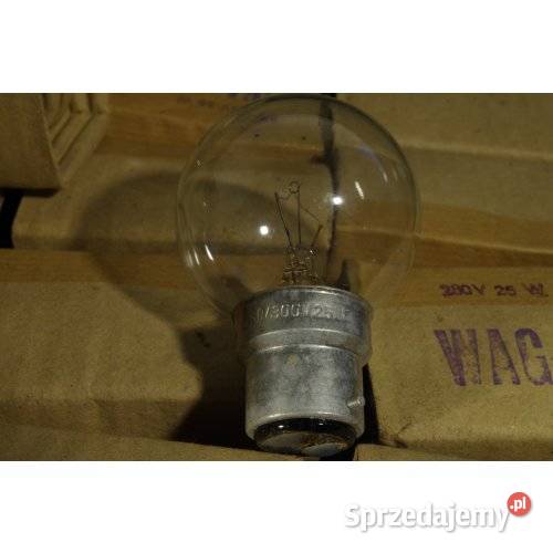 Żarówka trakcyjna WAGFEN 280 V 25 W B22 NOS PRL Pozostałe