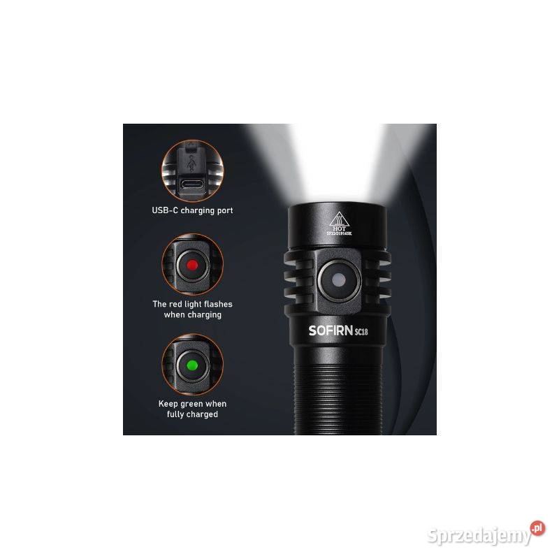 SOFIRN SC18 650 EDC 1800 LUMENÓW Latarki i oświetlenie Kraków