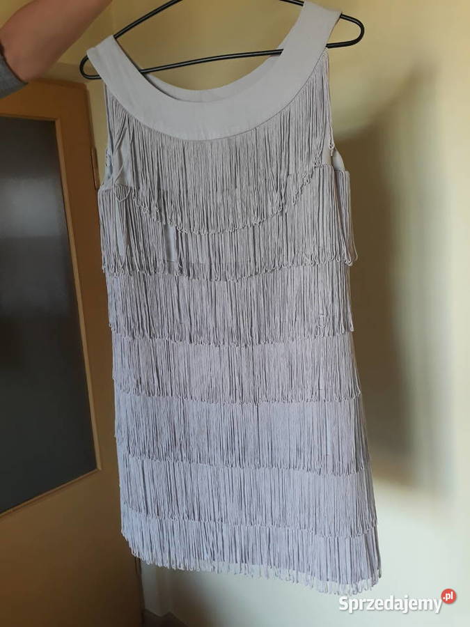 Sukienka na imprezy wieczorowa frędzle Sokółka