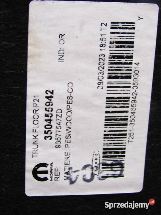 WYKŁADZINA PODŁOGA BAGAŻNIKA OPEL CORSA F