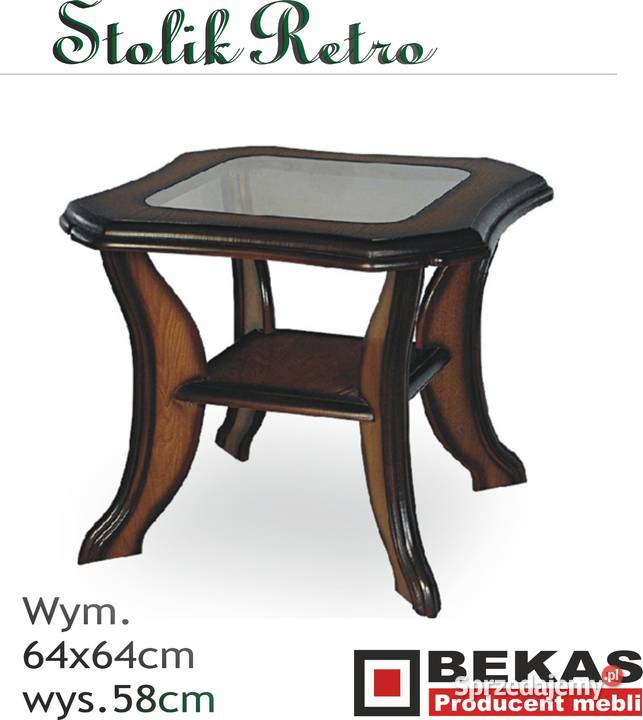 Stylowa Ława L400 Bekas Fornir Dąb Nogi Lite