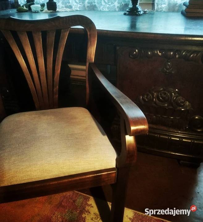 Stare krzesło fotel z podłokietnikami antyk Bytom