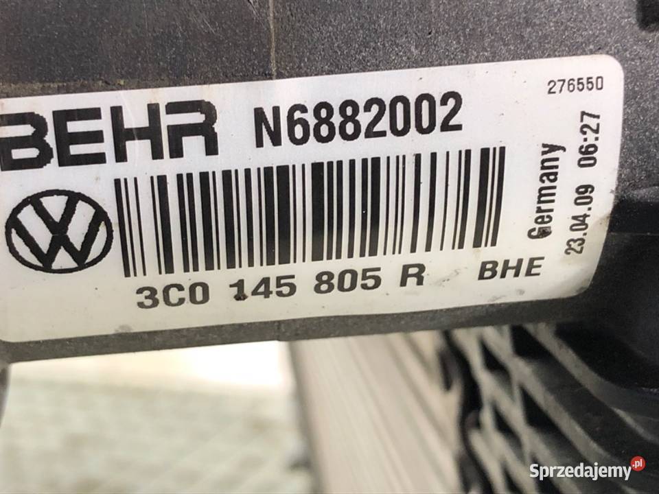 INTERCOOLER VW PASSAT CC B6 3C0145805R 18 160 Chłodnice powietrza (intercoolery)