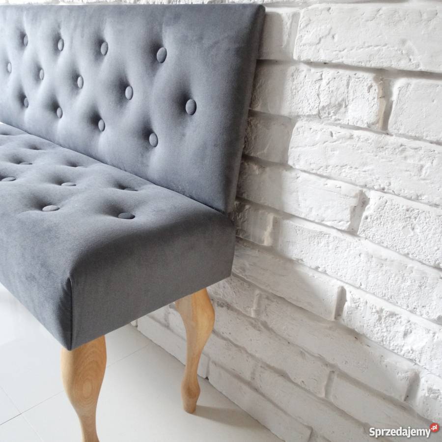 Pikowana ławka ławeczka siedzisko tapicerowane glamour