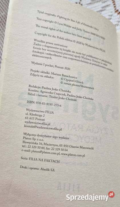 Na sygnale z życia ratownika medycznego Lysa Książki naukowe i popularnonaukowe