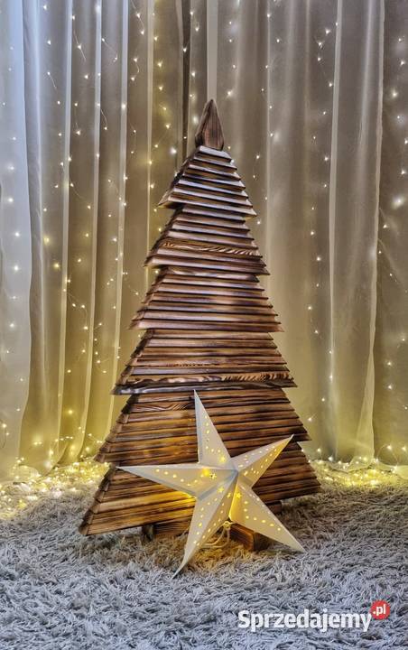 Choinka drewniana ekologiczna naturalne drzewko Boże Narodzenie Kalety