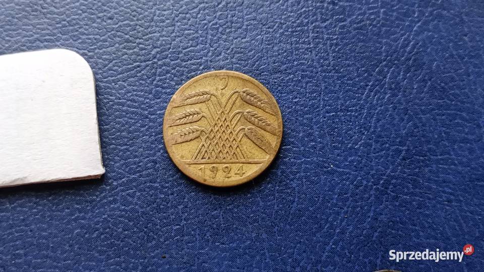 Stare monety 5 rentenfenig 1924 J Niemcy Lesko