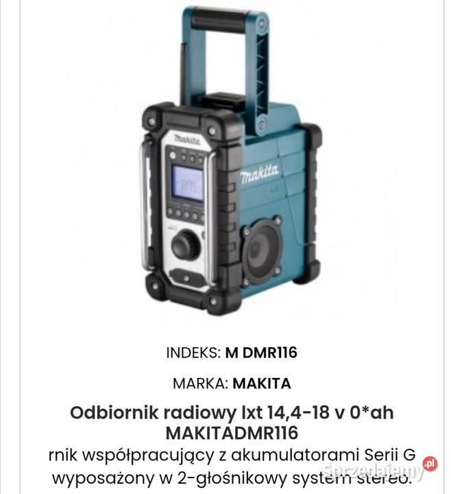 Sprzedam radio budowlane Makita z akumulatorem i Ząbki