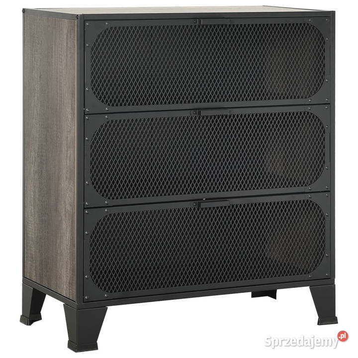Szafki 2 szare 72x36x82 metal i MDF WM3095972 Warszawa