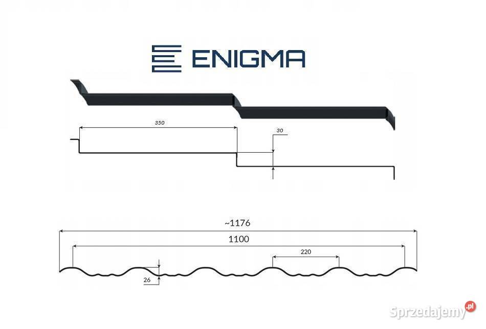 BLACHOTRAPEZ blachodachówka 2 modułowa ENIGMA