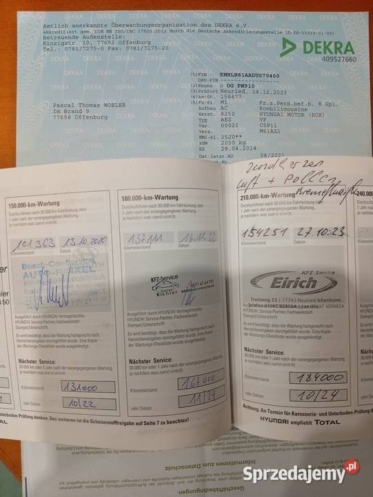 Hyundai i40 Bezwypadkowy Nowe opony światła do jazdy dziennej Praszka