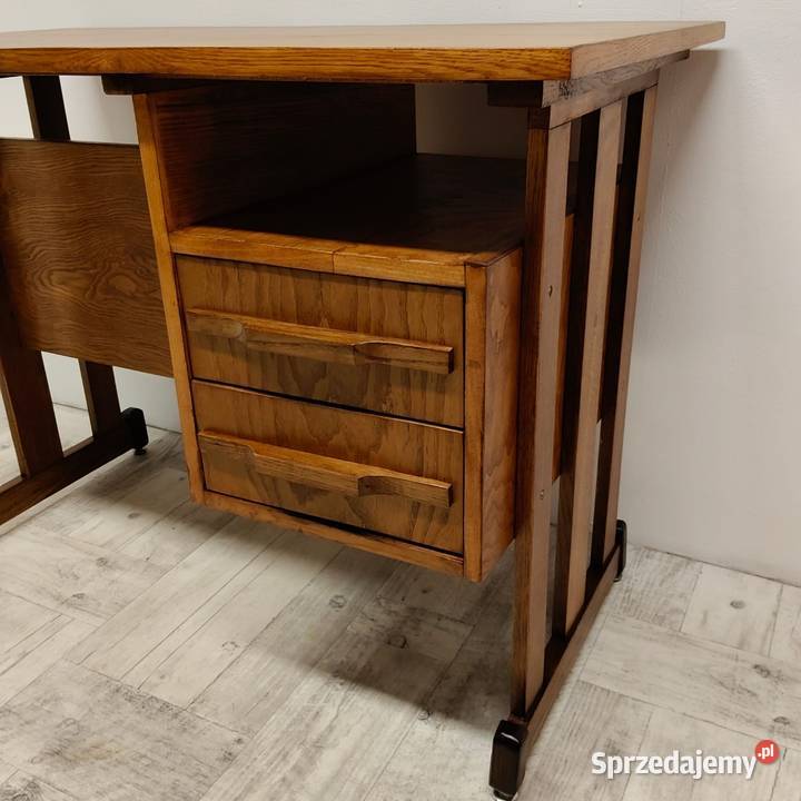 Biurko Mid century italy design drewno lata 50te Radomsko sprzedam