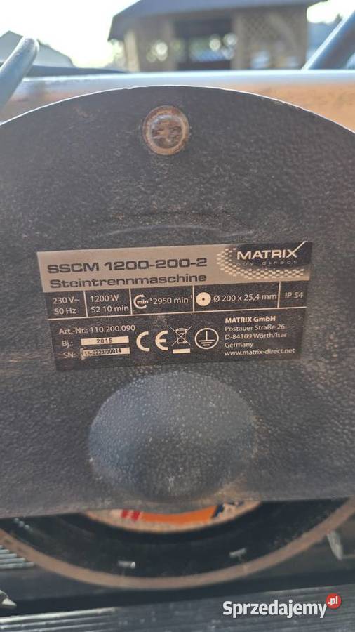 Maszyna do cięcia płytek Matrix SSCM 12002002 Rudka Kozłowiecka