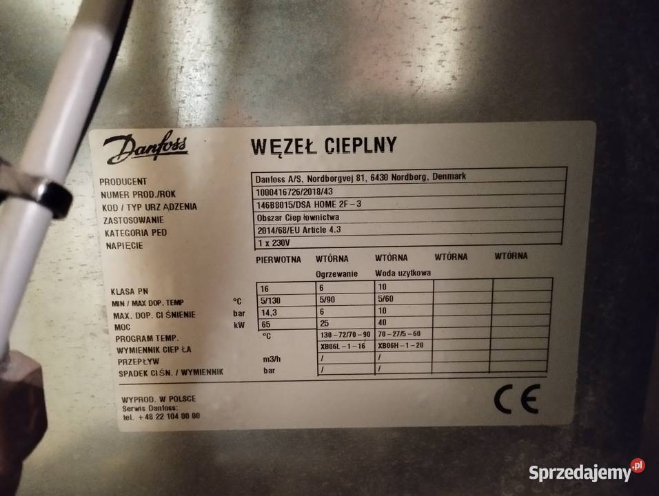 Węzeł cieplny Danfoss Wojkowice