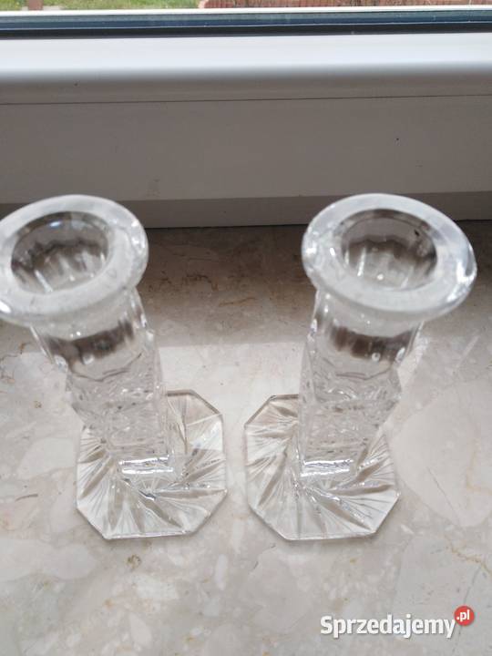 Świeczniki kryształowe Miejsce Piastowe sprzedam