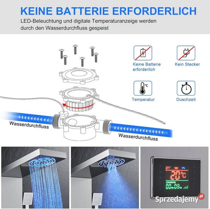 Panel prysznicowy LED KEOKBON KOB9059 Jadowniki
